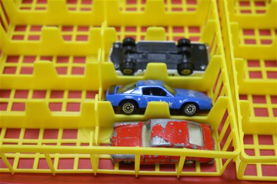 A collection of Matchbox Superfast cars, many boxed